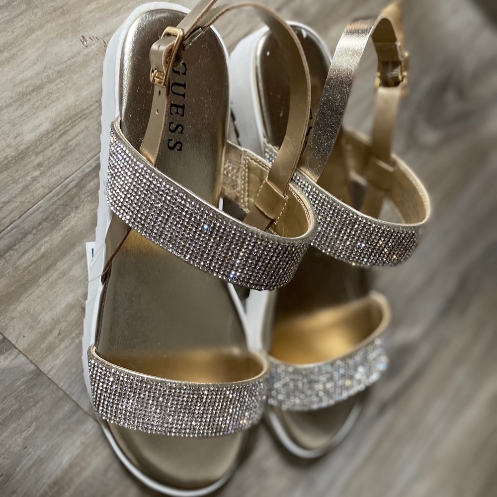 New Guess rhinestone sandals